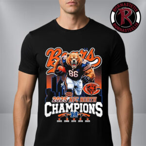 Chicago Bears NFL Mascot Champions 2025 NFC North Champions Unisex T-Shirt