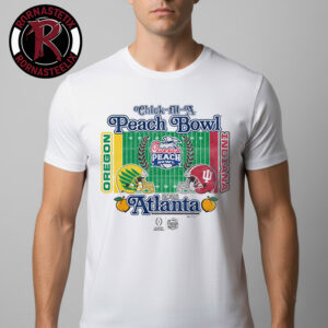 Chick-fil-A Peach Bowl 2026 LST Oregon Ducks vs Indiana Hoosiers Unisex T-Shirt