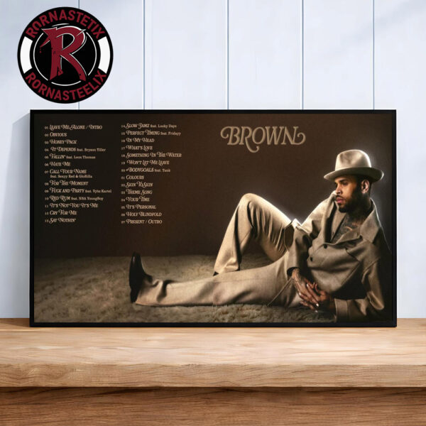 Chris Brown New Album Brown 2026 Tracklist Poster Horizontal - Rornasteelix