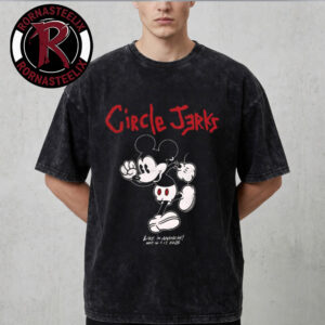 Circle Jerks Exclusive Tee Live At House Of Blues Anaheim On May 16-17 2026 Mickey Mouse Washed T-Shirt