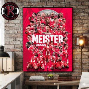 Congrats Bayern Munich Champions Bundesliga 2025-26 Deutscher Meister 2026 Poster Canvas Decor