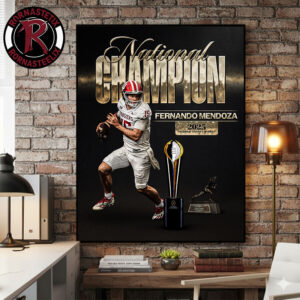 Congrats Fernando Mendoza Heisman Trophy Winner Indiana Hoosiers National Champions Poster Canvas Decor