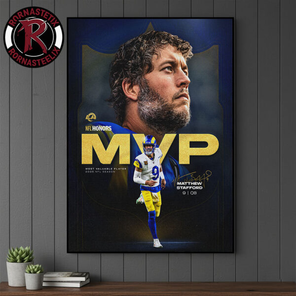 Congrats Rams Congrats Los Angeles Rams Matthew Stafford MVP 2025 NFL Season Poster ...