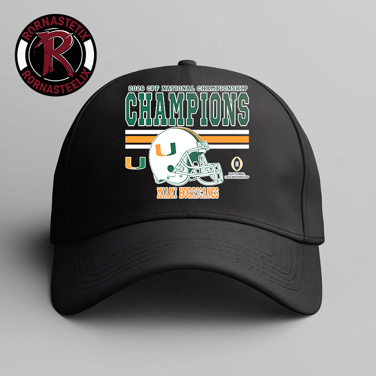 Congrats Miami Hurricanes Helmet Tee Champions 2026 College Football Playoff National Championship Hat Cap Congrats Miami Hurricanes Helmet Tee Champions 2026 College Football Playoff National Championship Hat Cap