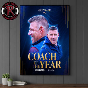 Congrats Mike Vrabel New England Patriots Coach Of The Year 2026 Poster Canvas Decor