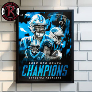 Congrats NFL Carolina Panthers 2025 NFC South Champions Poster Canvas Decor