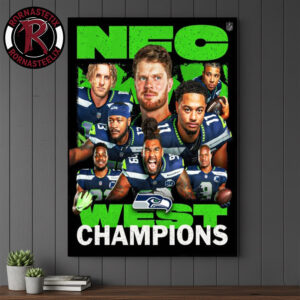 Congrats Seattle Seahawks 2025 NFC West Champions Poster Canvas Decor