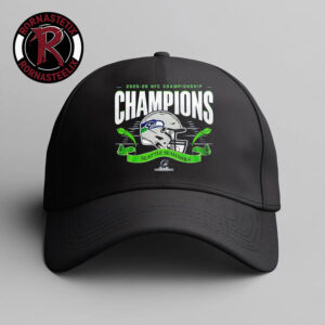 Congrats Seattle Seahawks NFL 2025 National Football Conference Champions Helmet Hat Cap
