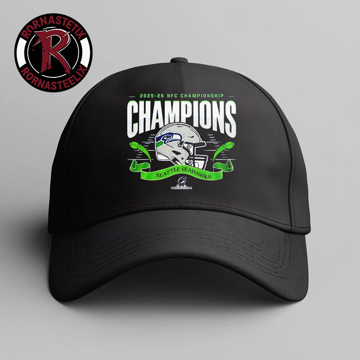 Congrats Seattle Seahawks NFL 2025 National Football Conference Champions Helmet Hat Cap Congrats Seattle Seahawks NFL 2025 National Football Conference Champions Helmet Hat Cap