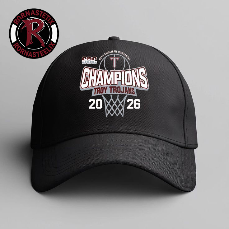 Congrats Troy Trojans Champions 2026 Sun Belt Men?s Basketball Tournament Hat Cap Congrats Troy Trojans Champions 2026 Sun Belt Men?s Basketball Tournament Hat Cap