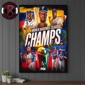 Congrats Venezuela Won World Baseball Classic 2026 Champions Poster Canvas Decor