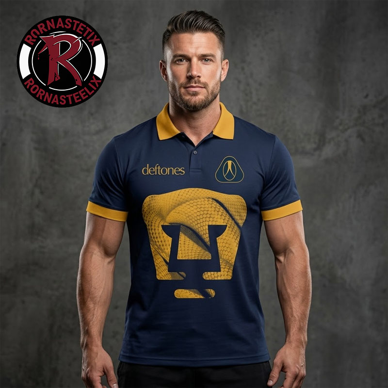 Deftones x Pumas UNAM x Mercadorama CDMX Polo Shirt Deftones x Pumas UNAM x Mercadorama CDMX Polo Shirt