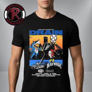 Drain Tied Down Presents At Russell Industrial Center On April 3 2025 Detroit Michigan Unisex T-Shirt