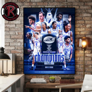 Duke Men’s Basketball Champions ACC Regular Season 2025-26 Poster Canvas Decor