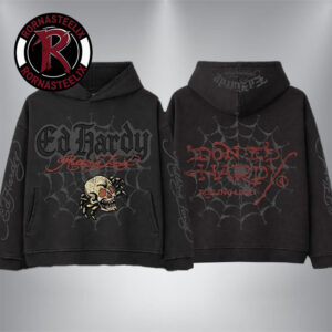 Ed Hardy x Rolling Loud 2026 Merch Rolling Loud Skull Web Unisex Hoodie