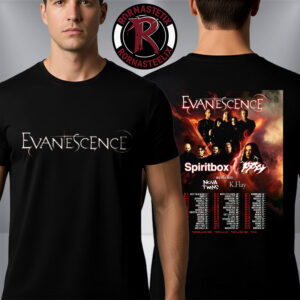 Evanescence 3 Epic Tours 2026 Tour Dates Unisex T-Shirt Two Sided
