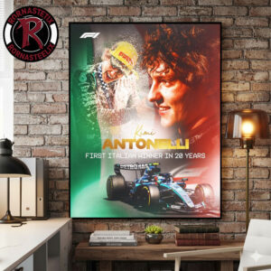 F1 Kimi Antonelli First Italian Winner In Chinese Grand Prix 2026 Poster Canvas Decor