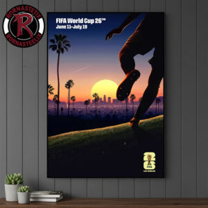 FIFA World Cup 2026 Los Angeles Host City On July 11 To July 19 2026 Official Poster Artist By Thieb Delaporte-Richard Poster Canvas Decor