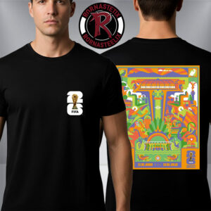 FIFA World Cup 2026 Mexico Host City Official Poster Artist By Cuemanche On July 11 To July 19 2026 Unisex T-Shirt Two Sided