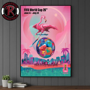 FIFA World Cup 2026 Miami Host City On July 11 To July 19 2026 Official Poster Artist By Rubem Robierb Poster Canvas Decor