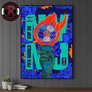 FIFA World Cup 2026 New York New Jersey Host City On July 11 To July 19 2026 Official Poster Artist By Rodrigo Perez Poster Canvas Decor