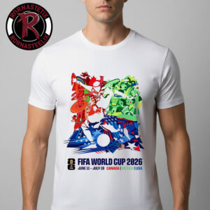 FIFA World Cup 2026 Official Poster June 11 To July 19 2026 Canada Mexico USA Unisex T-Shirt