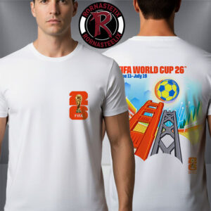 FIFA World Cup 2026 San Francisco Bay Area Host City Official Poster Artist By LeRoid David On July 11 To July 19 2026 Unisex T-Shirt Two Sided