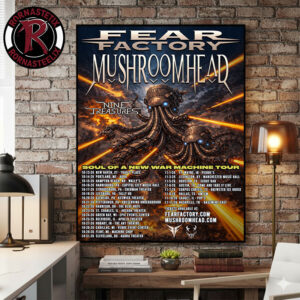 Fear Factory Soul Of A New War Machine Tour 2026 Schedule Tour Dates Poster Canvas Decor
