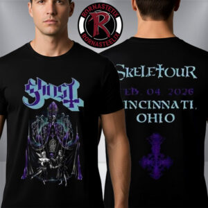 Ghost Band Skeletour 2026 Event Tee On February 4 2026 At Cincinnati Ohio Unisex T-Shirt Two Sided