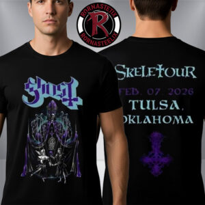 Ghost Band Skeletour 2026 Event Tee On February 7 2026 At Tulsa Oklahoma Unisex T-Shirt Two Sided