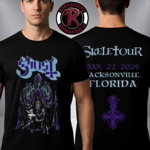 Ghost Band Skeletour 2026 Event Tee On January 22 2026 At Jacksonville Florida Unisex T-Shirt Two Sided