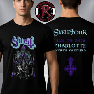 Ghost Band Skeletour 2026 Merch Tee At Charlotte North Carolina On January 25 2026 Unisex T-Shirt Two Sided