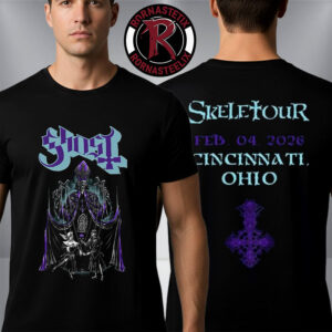 Ghost Band Skeletour 2026 Merch Tee At Cincinnati Ohio On February 04 2026 Unisex T-Shirt Two Sided