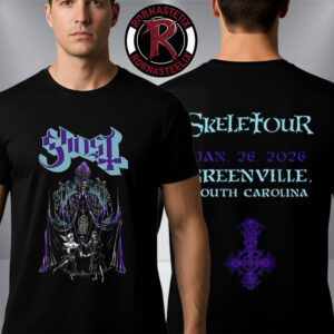 Ghost Band Skeletour 2026 Merch Tee At Greenville South Carolina On January 26 2026 Unisex T-Shirt Two Sided