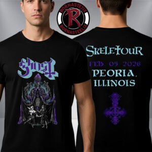 Ghost Band Skeletour 2026 Merch Tee At Peoria Illinois On February 5 2026 Unisex T-Shirt Two Sided