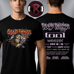 Good Things Festival Merchandise Gorilla Event Logo Band Line Up Unisex T-Shirt Two Sided