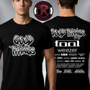 Good Things Festival Merchandise Logo Band Line Up Unisex T-Shirt Two Sided