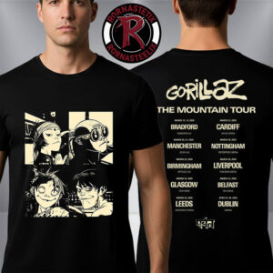 Gorillaz The Mountain Tour 2026 Exclusive Merch Schedule Unisex T-Shirt Two Sided