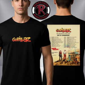 Gorillaz The Mountain Tour US And Canada 2026 Schedule Tour Dates Unisex T-Shirt Two Sided