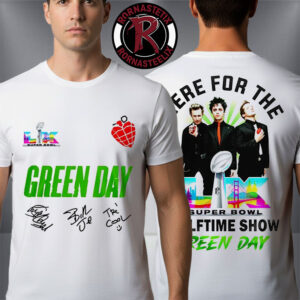 Green Day Super Bowl LX 2026 Halftime Show Signature Unisex T-Shirt Two Sided