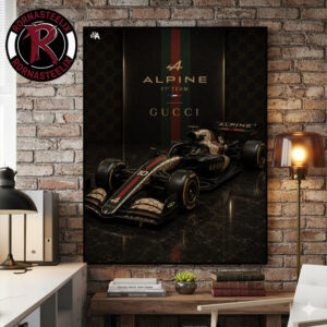 Gucci x Alpine Gucci Racing Alpine F1 Team Brand Colours In 2027 Poster Canvas Decor