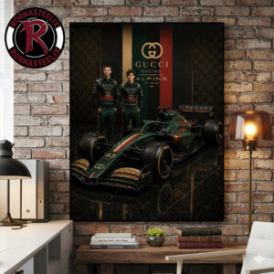Gucci x Alpine Gucci Racing Alpine F1 Team Iconic Colours From 2027 Poster Canvas Decor