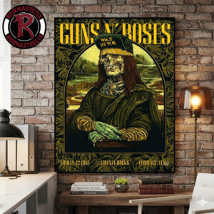 Guns N Roses Event Poster At  Firenze Rocks Festival at Visarno Arena in Florence On June 12 2026 Poster Canvas Decor