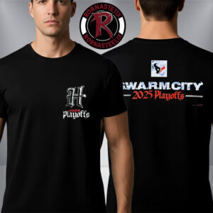 Houston Texans SWARM City 2025 Playoff Merch Unisex T-Shirt Two Sided