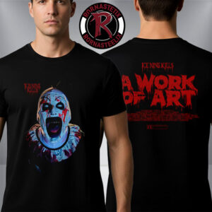 Ice Nine Kills Silver Scream Con London Terrifier Scream A Work Of Art Unisex T-Shirt Two Sided