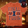 Illinois Fighting 2026 NCAA Men’s Basketball March Madness Final Four Airbrush Unisex T-Shirt