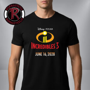 Incredibles 3 Disney Pixar Coming To Theaters On June 16 2028 Unisex T-Shirt
