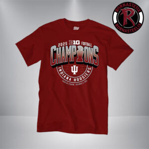 Indiana Hoosiers 2025 Big 10 Football Champions Unisex T-Shirt