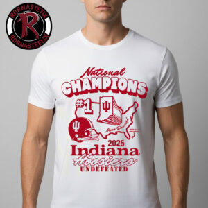 Indiana Hoosiers 2025 National Champions Never Daunted Indiana Hoosiers Undefeated Unisex T-Shirt