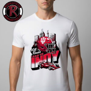 Indiana Hoosiers All Roads Lead to Indy Big 10 Championships Helmet Unisex T-Shirt